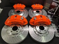 Premium Brembo GT6 6-Piston Front & 4-Piston Rear Performance Brake Kit with High-Performance Drilled Disc Rotors